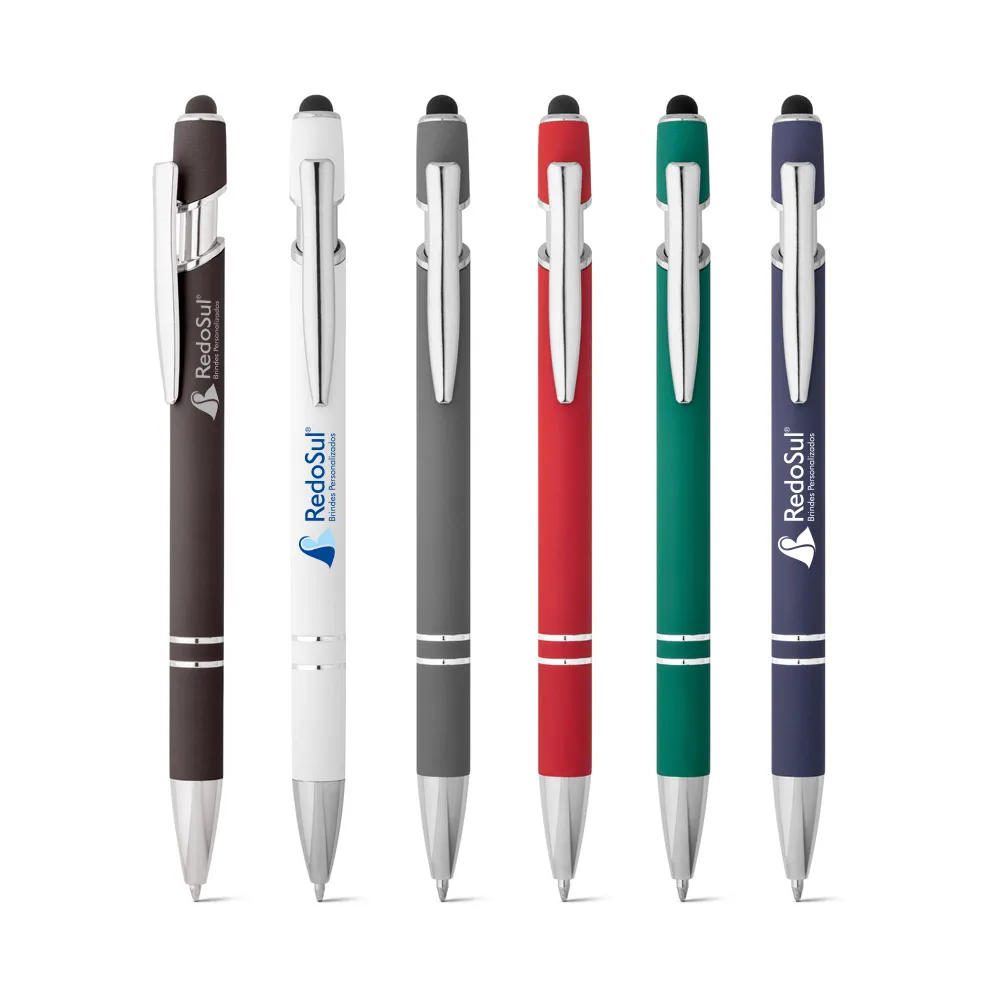 RD 91796-Caneta personalizada em alumínio com ponteira touch | Itabuna-BA